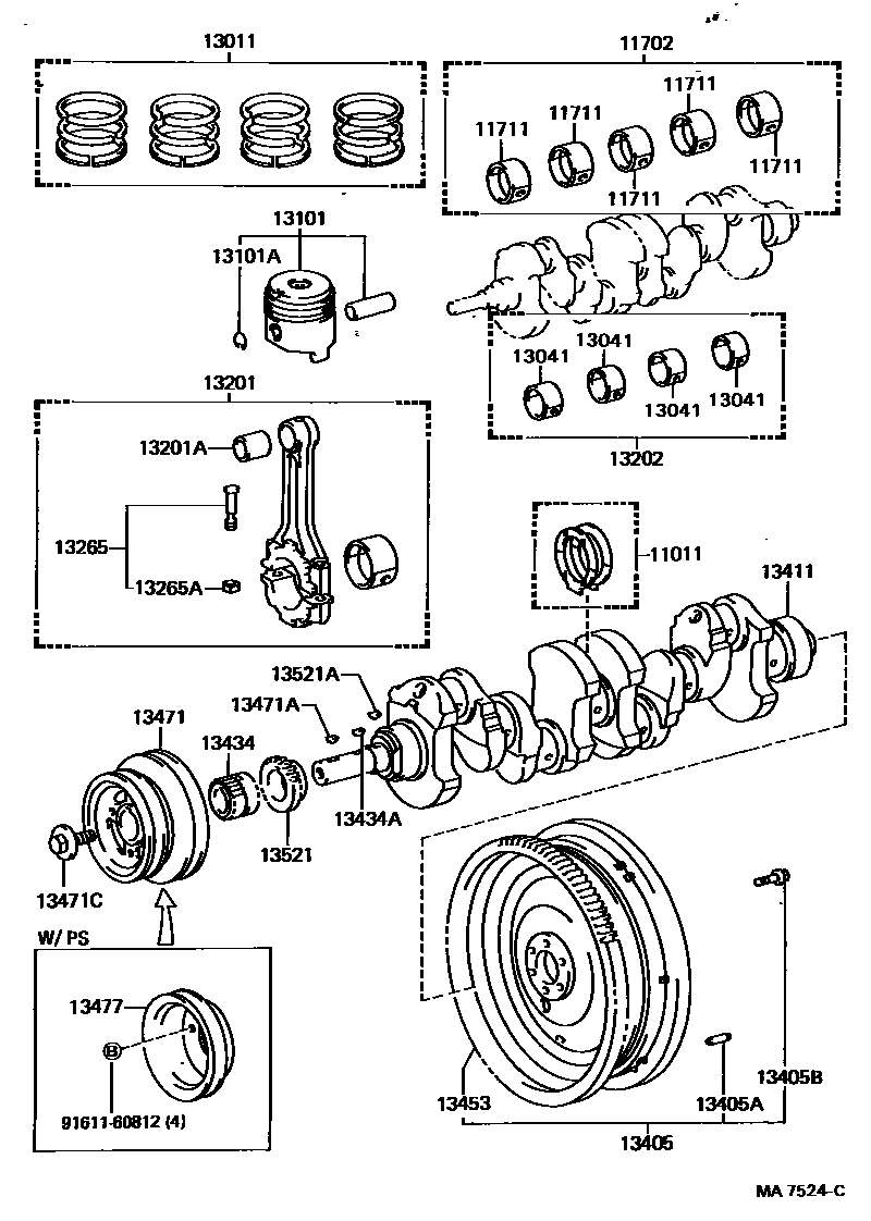 1301 — CRANKSHAFT & PISTON