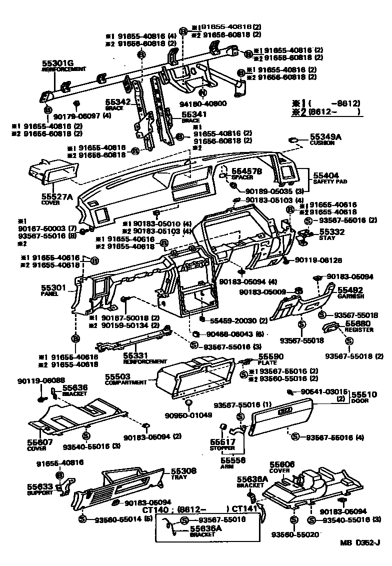 5501 — INSTRUMENT PANEL & GLOVE COMPARTMENT