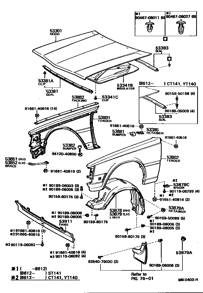 5302 — HOOD & FRONT FENDER