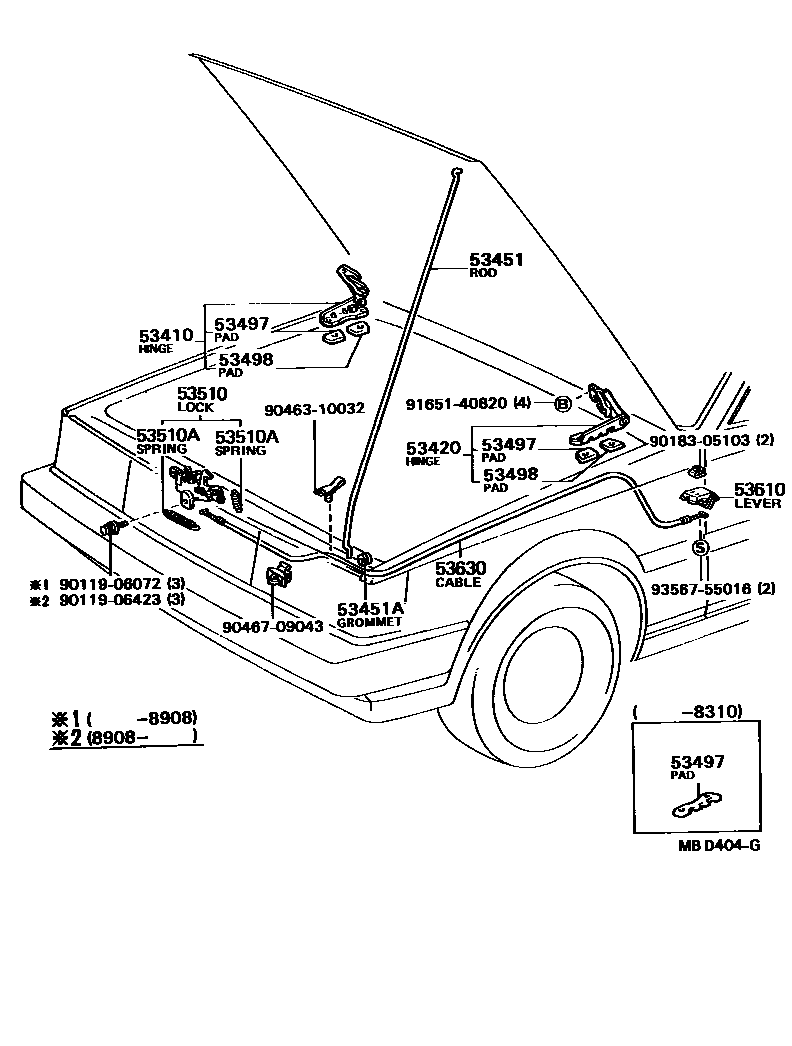 5303 — HOOD LOCK & HINGE