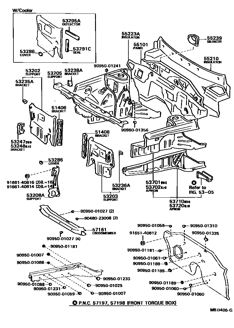 5304 — FRONT FENDER APRON & DASH PANEL