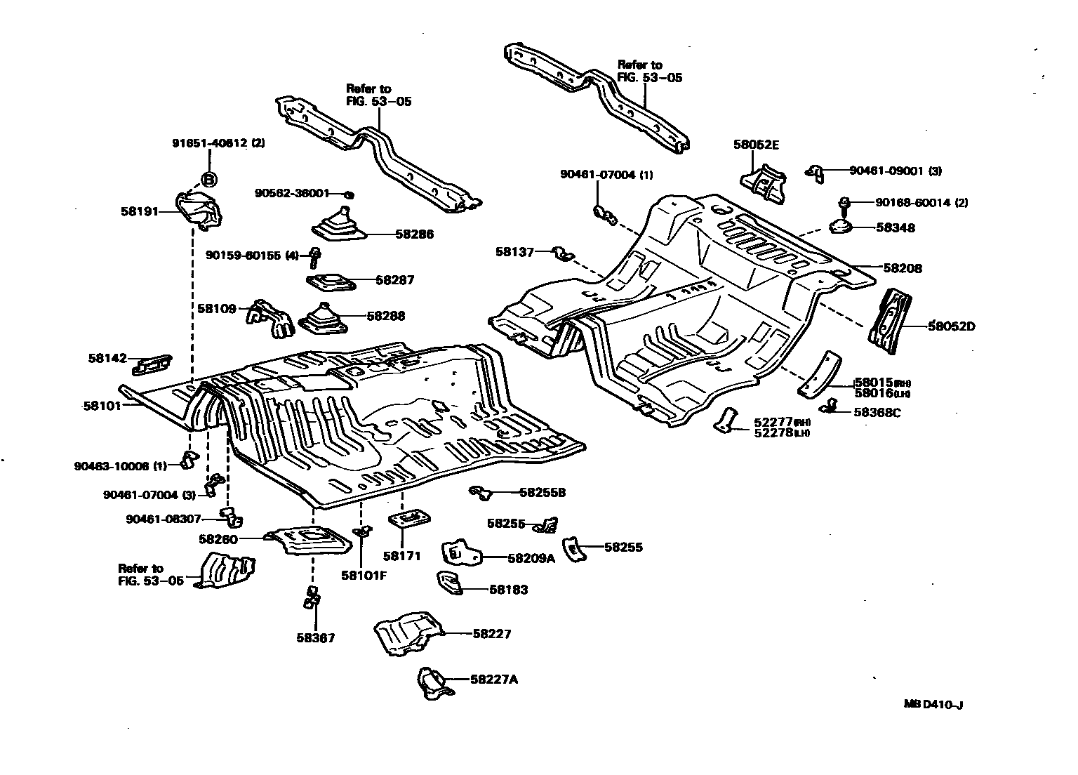 5801 — FLOOR PAN & LOWER BACK PANEL