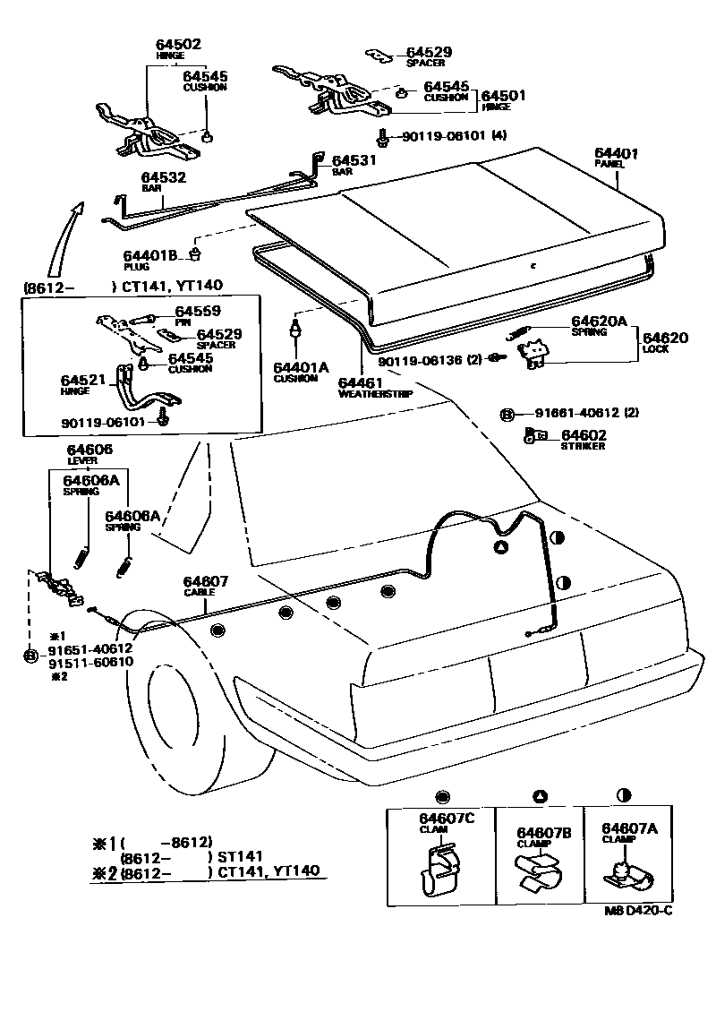 6105 — LUGGAGE COMPARTMENT DOOR & LOCK