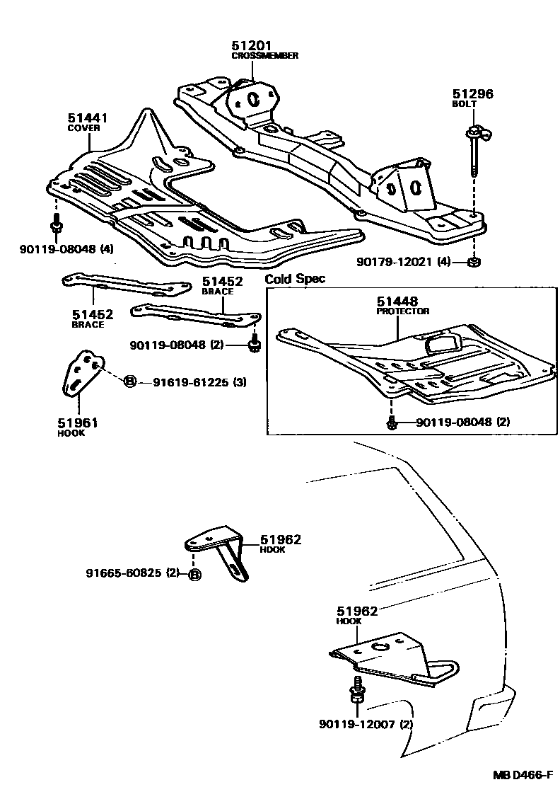 5102 — SUSPENSION CROSSMEMBER & UNDER COVER