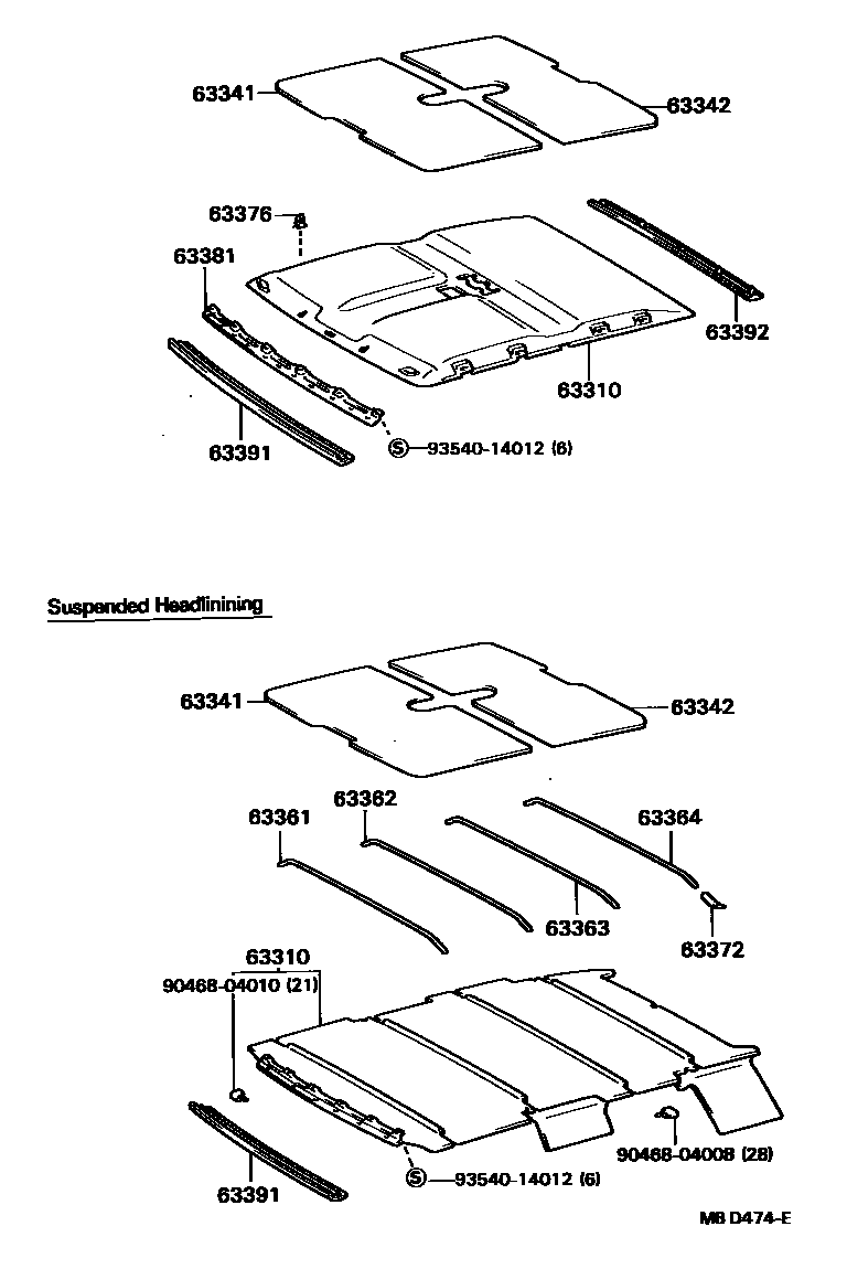 6402 — ROOF HEADLINING & SILENCER PAD