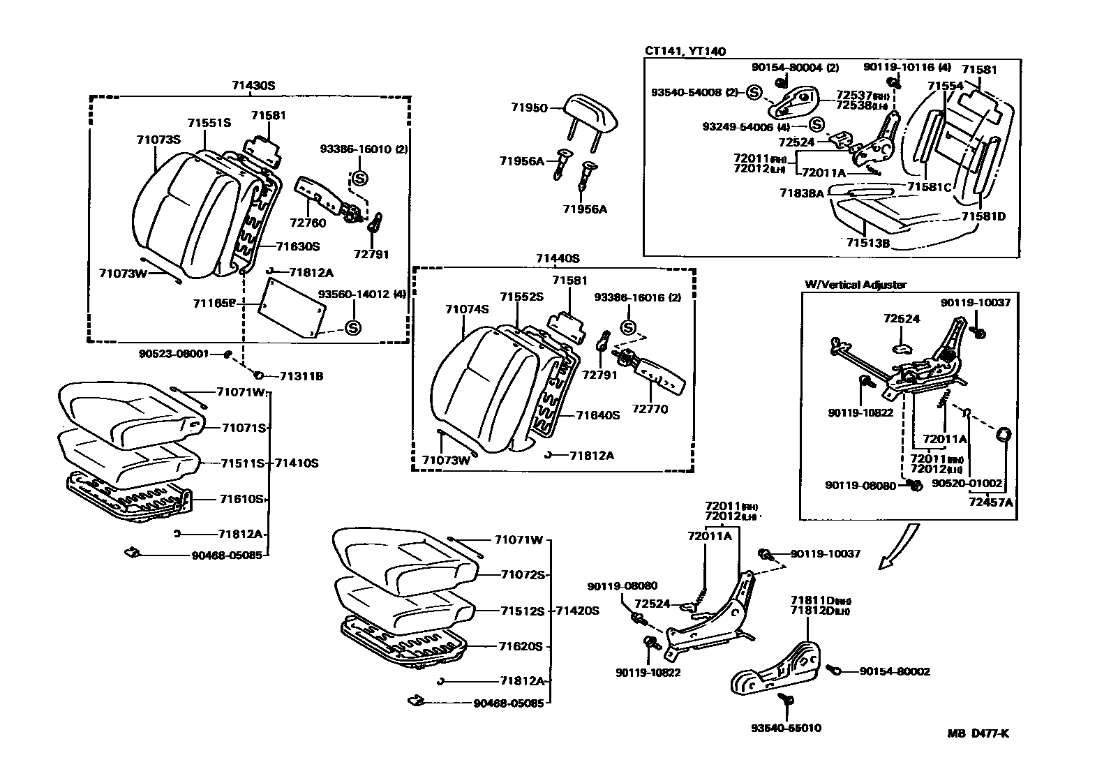 7101 — FRONT SEAT & SEAT TRACK