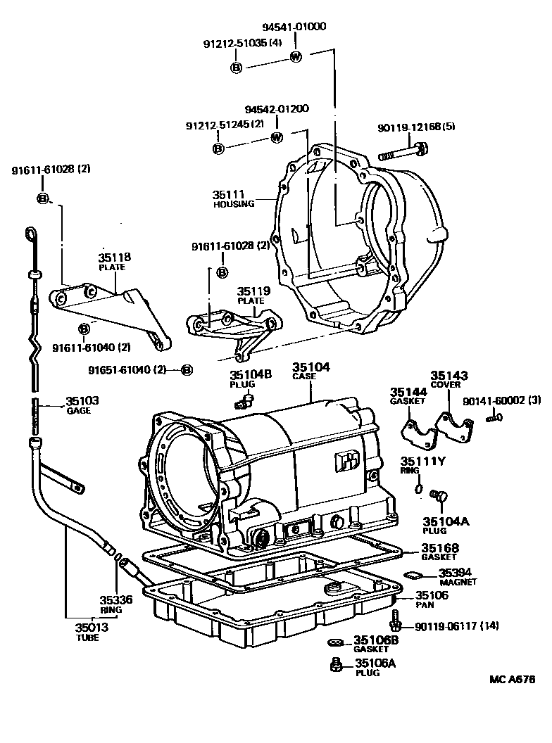 3503 — TRANSMISSION CASE & OIL PAN (ATM)
