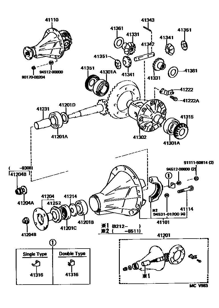 4101 — REAR AXLE HOUSING & DIFFERENTIAL