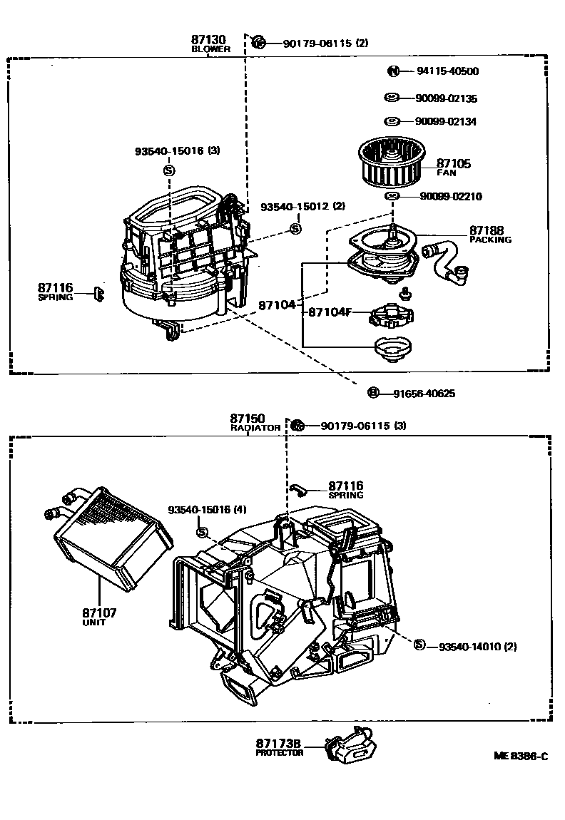8712 — HEATING & AIR CONDITIONING - HEATER UNIT & BLOWER