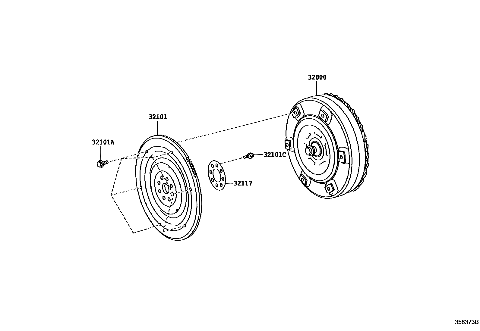 3502 — TORQUE CONVERTER, FRONT OIL PUMP & CHAIN (ATM)