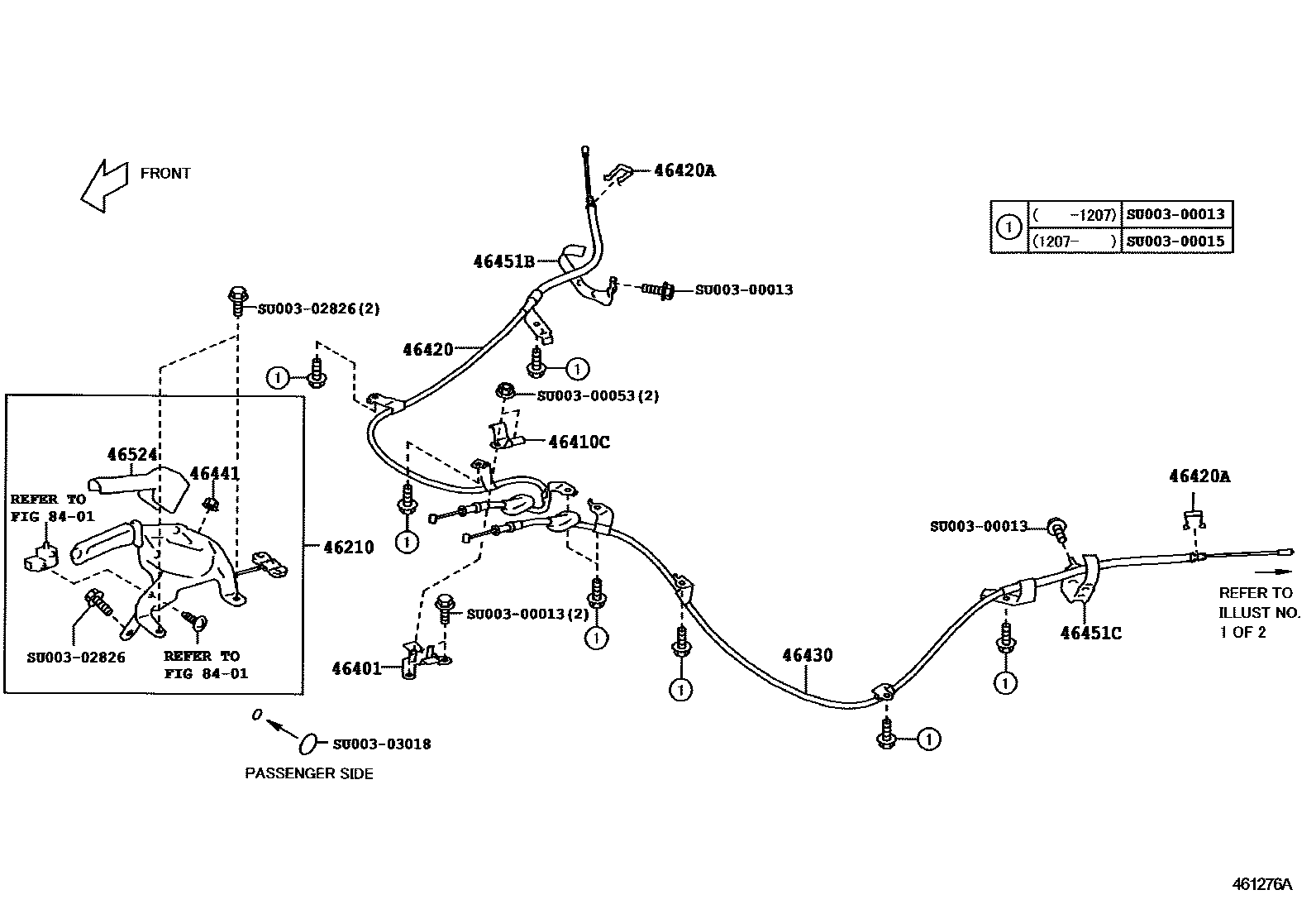 4601 — PARKING BRAKE & CABLE