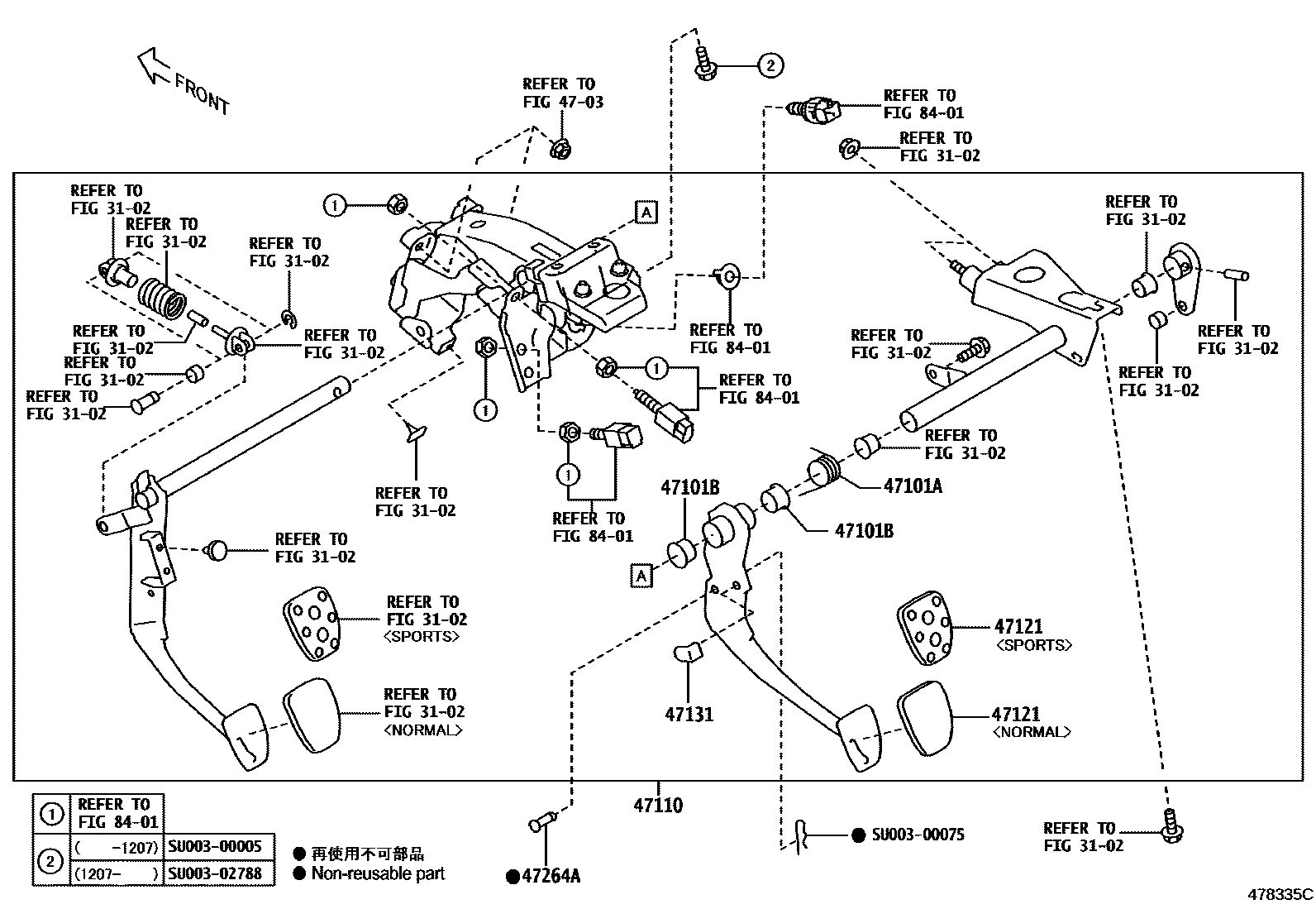 4701 — BRAKE PEDAL & BRACKET