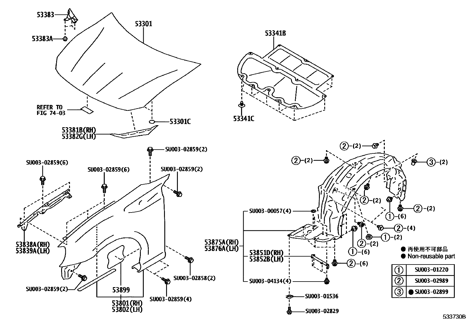 5302 — HOOD & FRONT FENDER