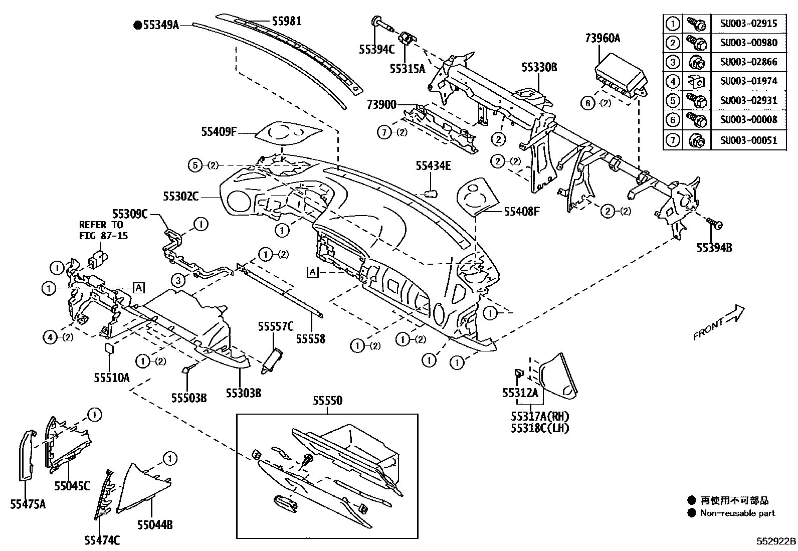 5501 — INSTRUMENT PANEL & GLOVE COMPARTMENT