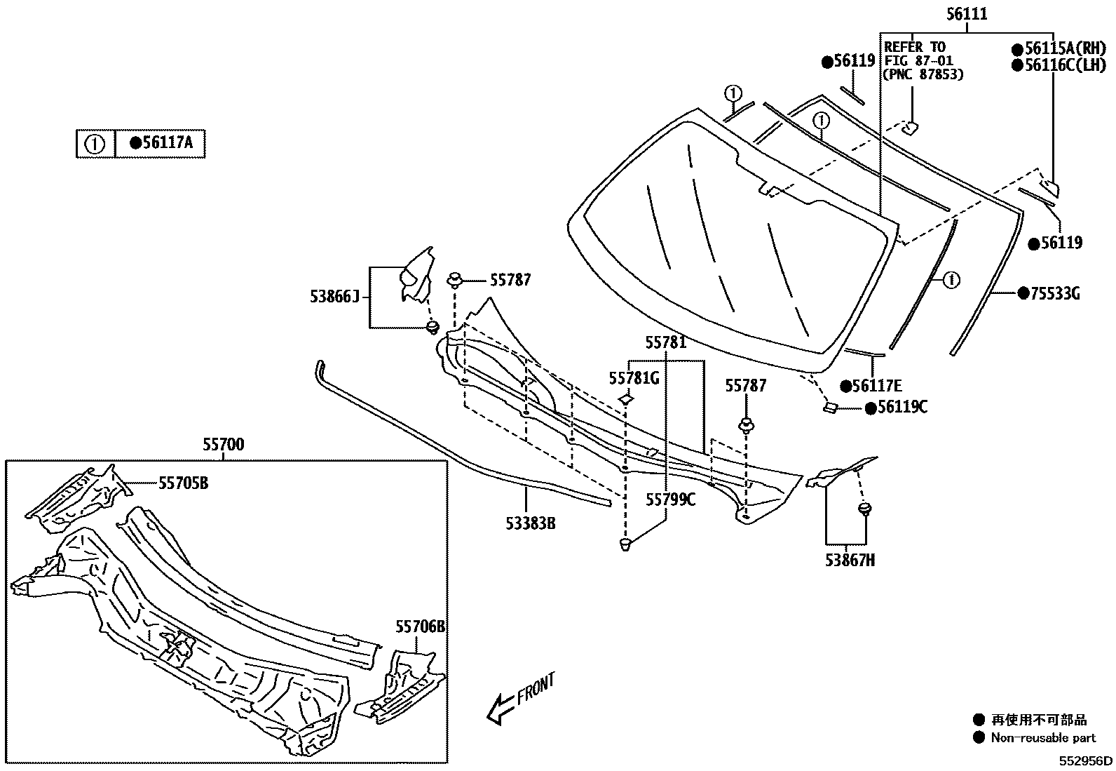 5503 — COWL PANEL & WINDSHIELD GLASS