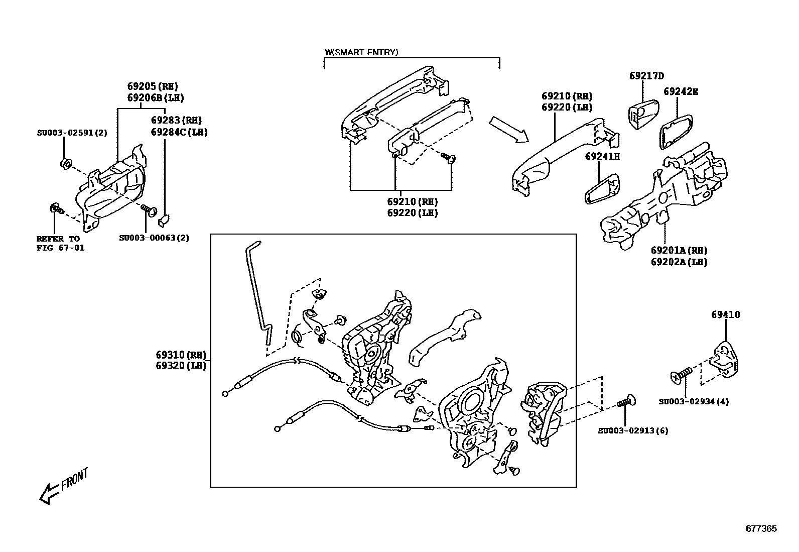 6703 — FRONT DOOR LOCK & HANDLE
