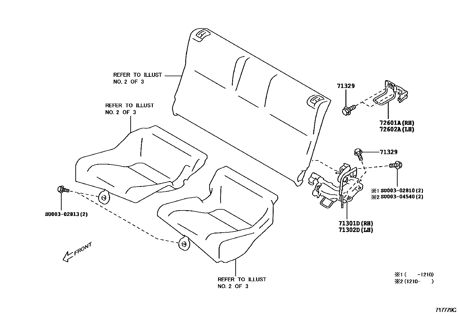 7102 — REAR SEAT & SEAT TRACK