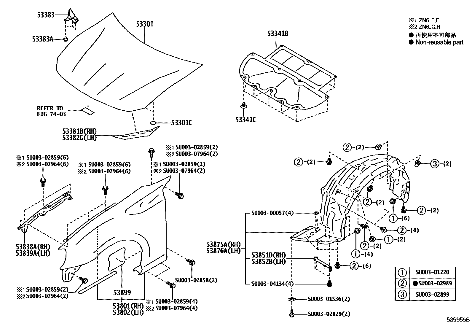 5302 — HOOD & FRONT FENDER