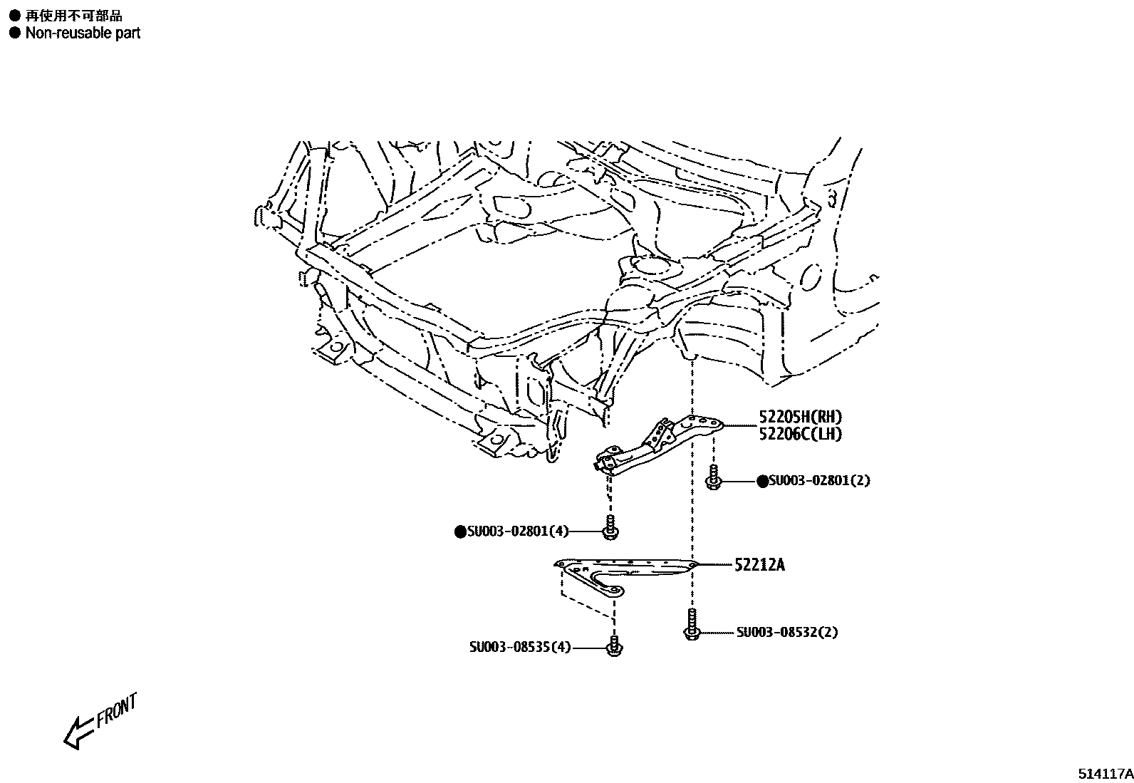 5102 — SUSPENSION CROSSMEMBER & UNDER COVER
