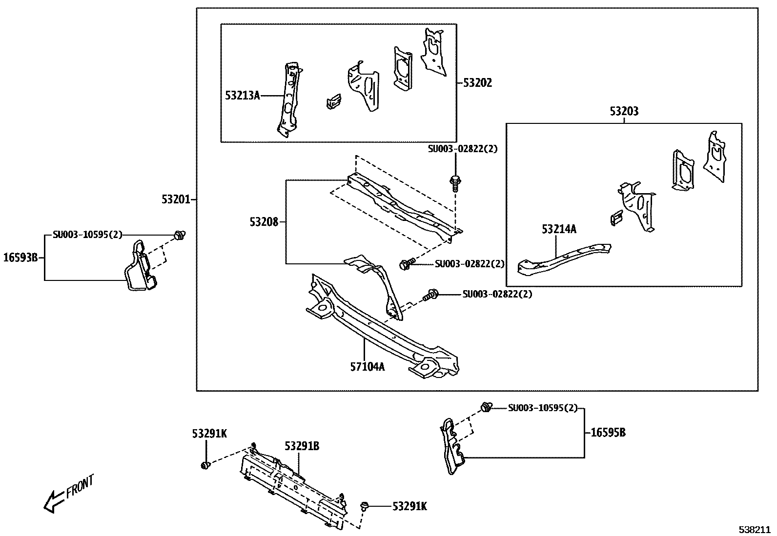 5304 — FRONT FENDER APRON & DASH PANEL