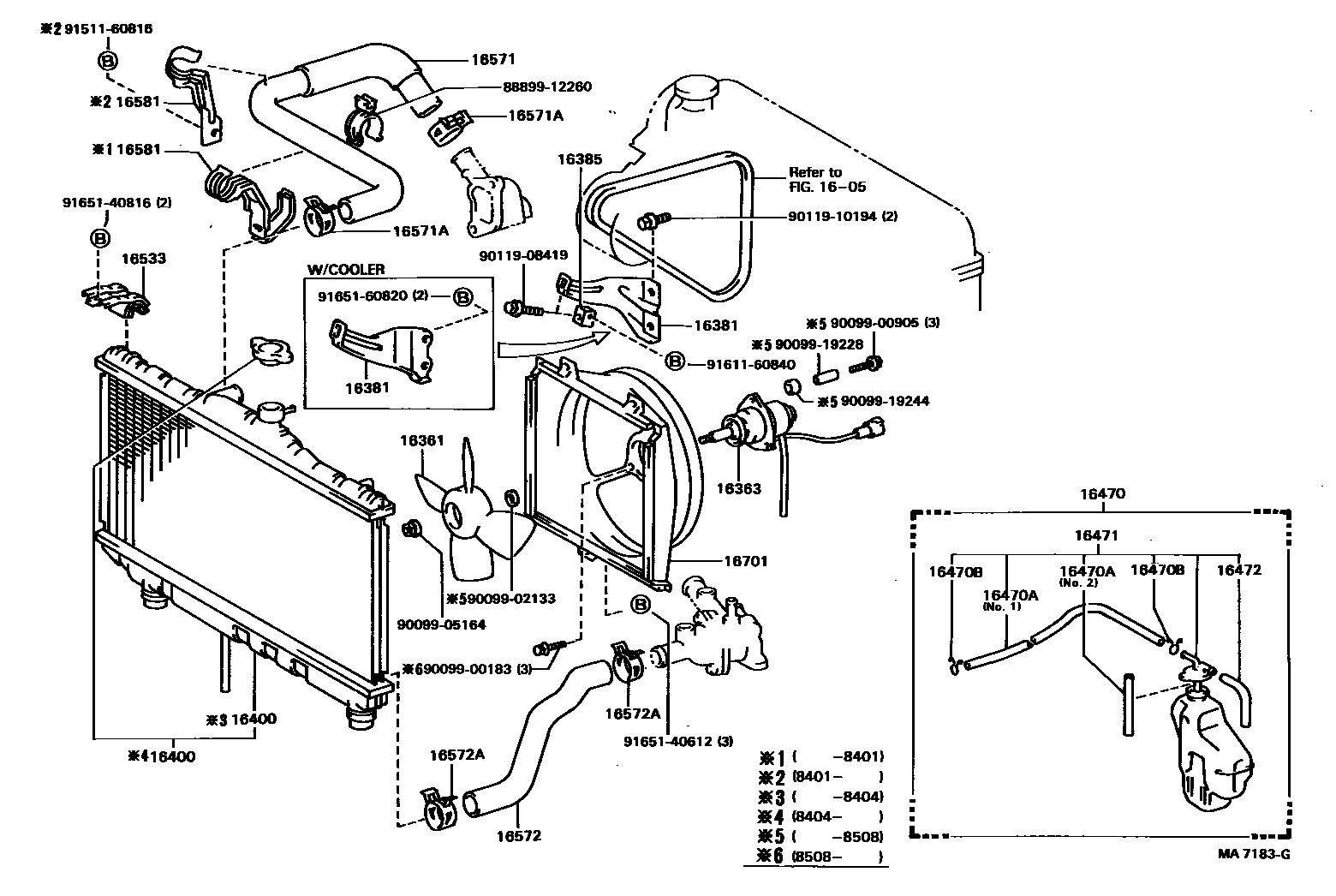 1603 — RADIATOR & WATER OUTLET