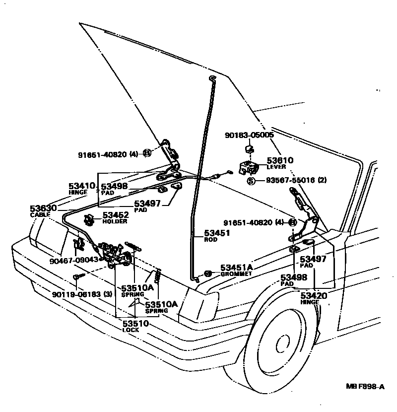 5303 — HOOD LOCK & HINGE