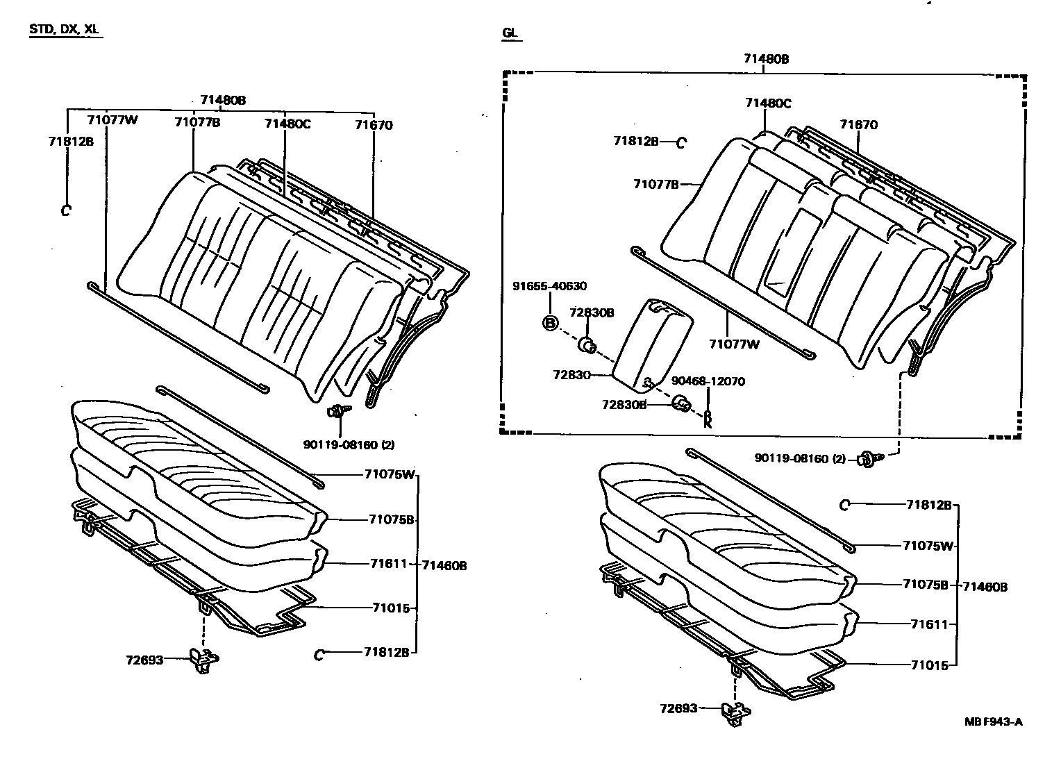 7102 — REAR SEAT & SEAT TRACK