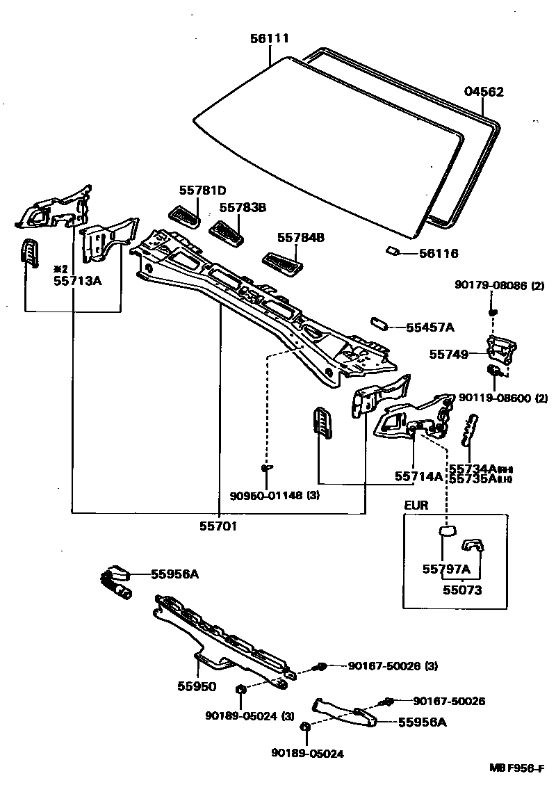 5503 — COWL PANEL & WINDSHIELD GLASS