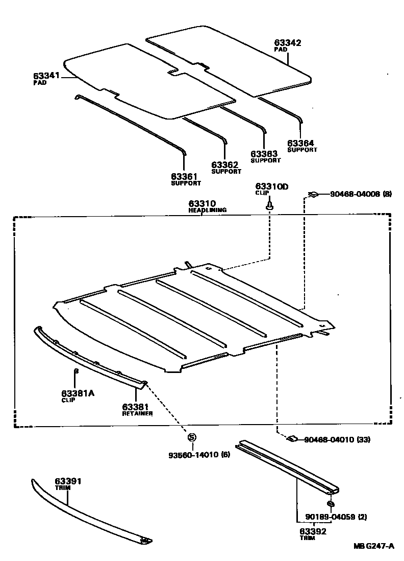 6402 — ROOF HEADLINING & SILENCER PAD