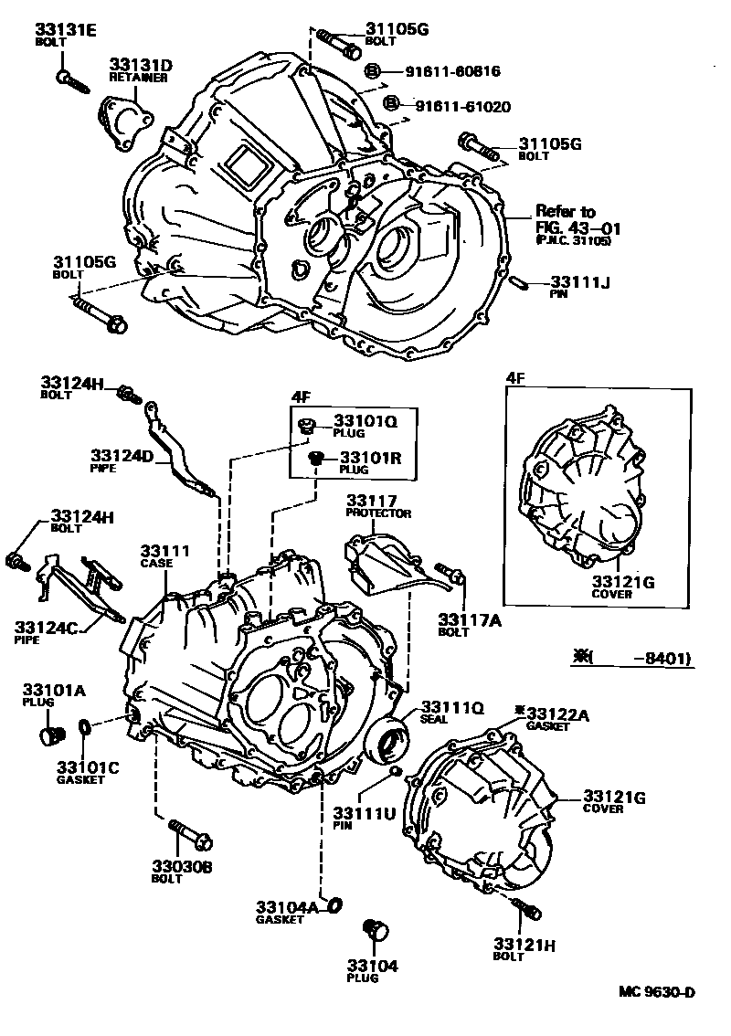 3302 — CLUTCH HOUSING & TRANSMISSION CASE (MTM)