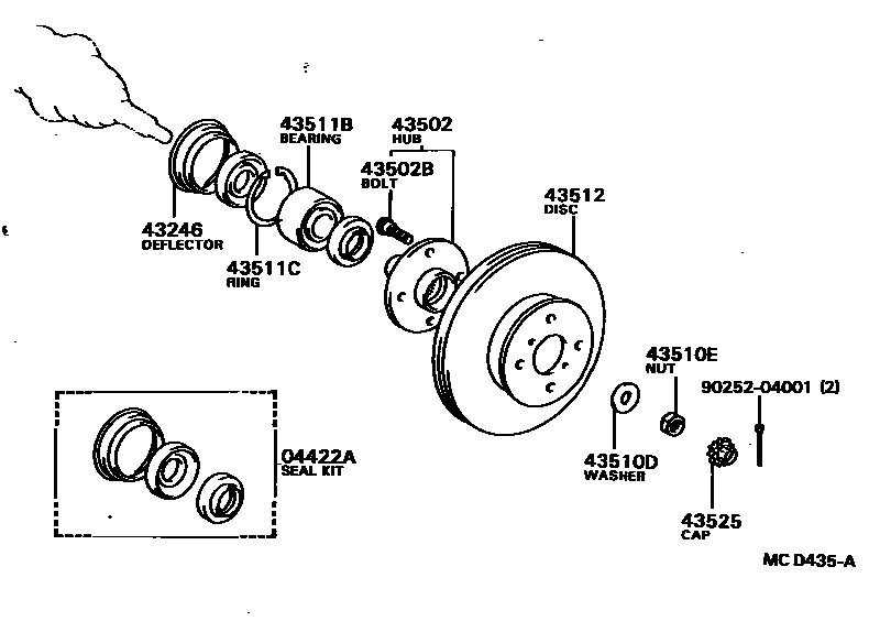 4303 — FRONT AXLE HUB
