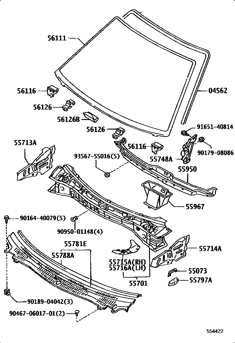5503 — COWL PANEL & WINDSHIELD GLASS