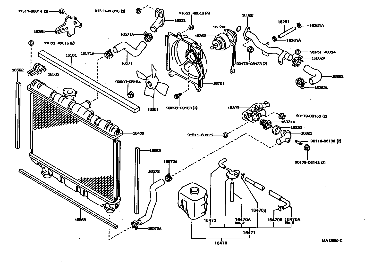 1603 — RADIATOR & WATER OUTLET