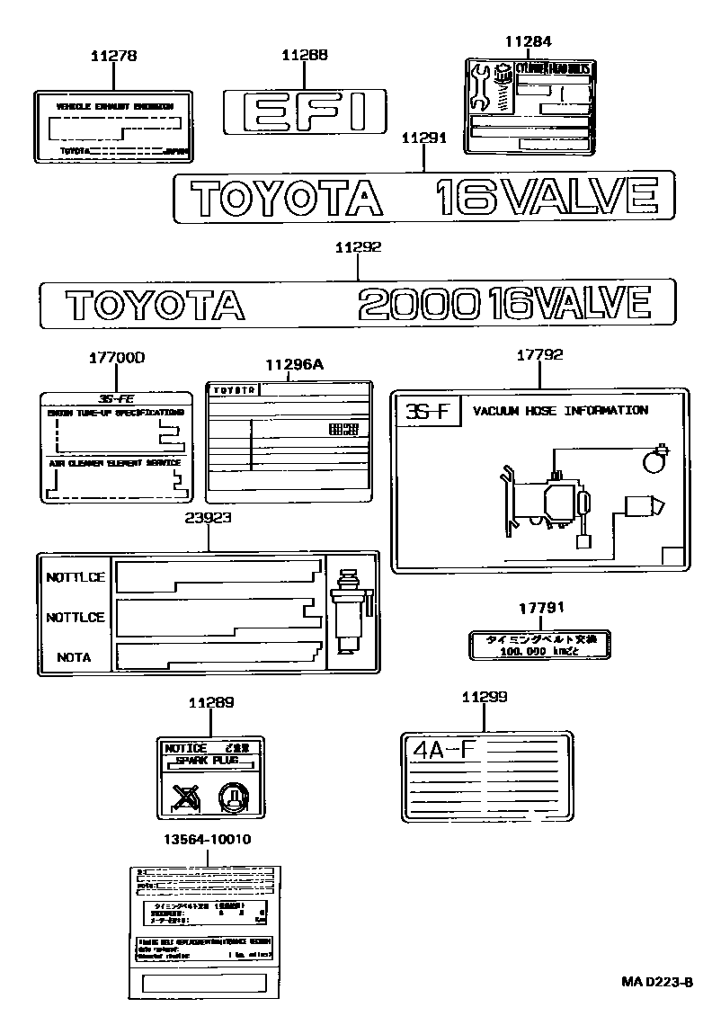 1709 — CAUTION PLATE & NAME PLATE (ENGINE)