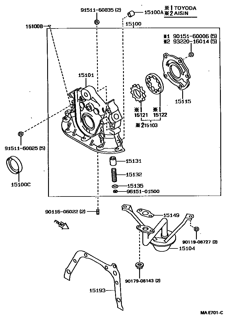 1501 — ENGINE OIL PUMP