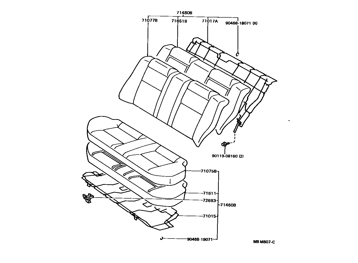 7102 — REAR SEAT & SEAT TRACK