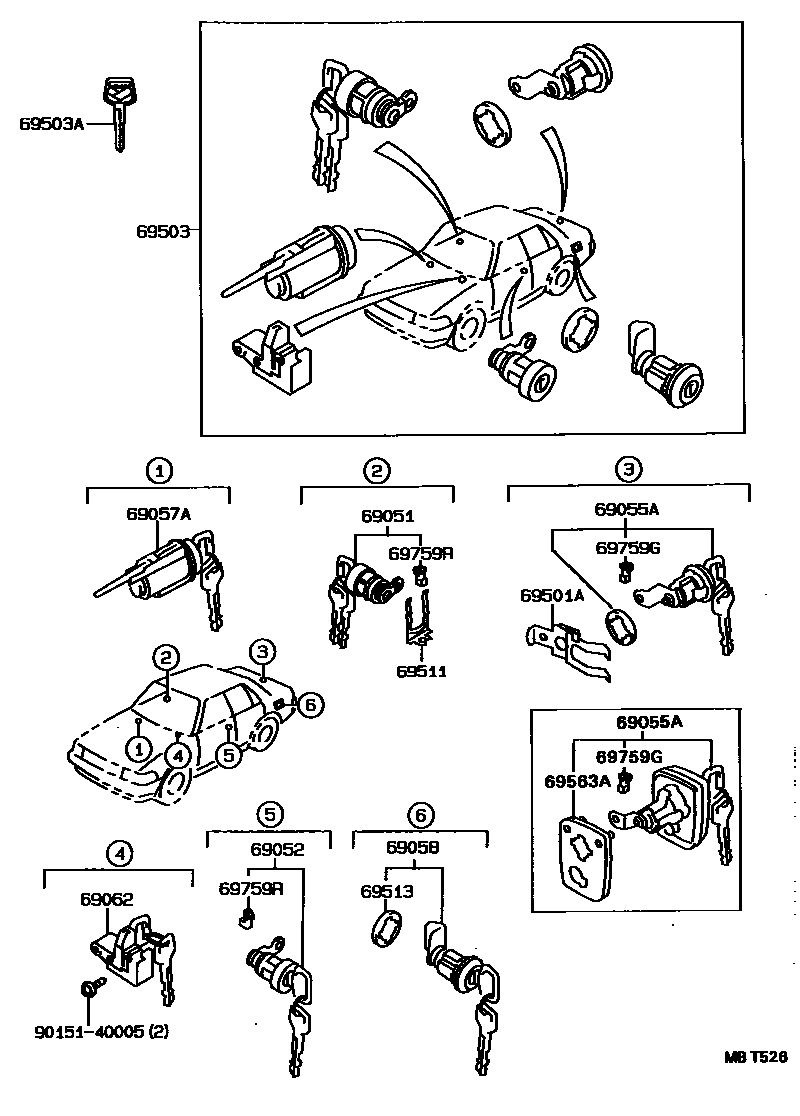 6712 — LOCK CYLINDER SET