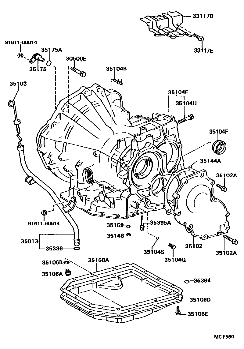 3503 — TRANSMISSION CASE & OIL PAN (ATM)