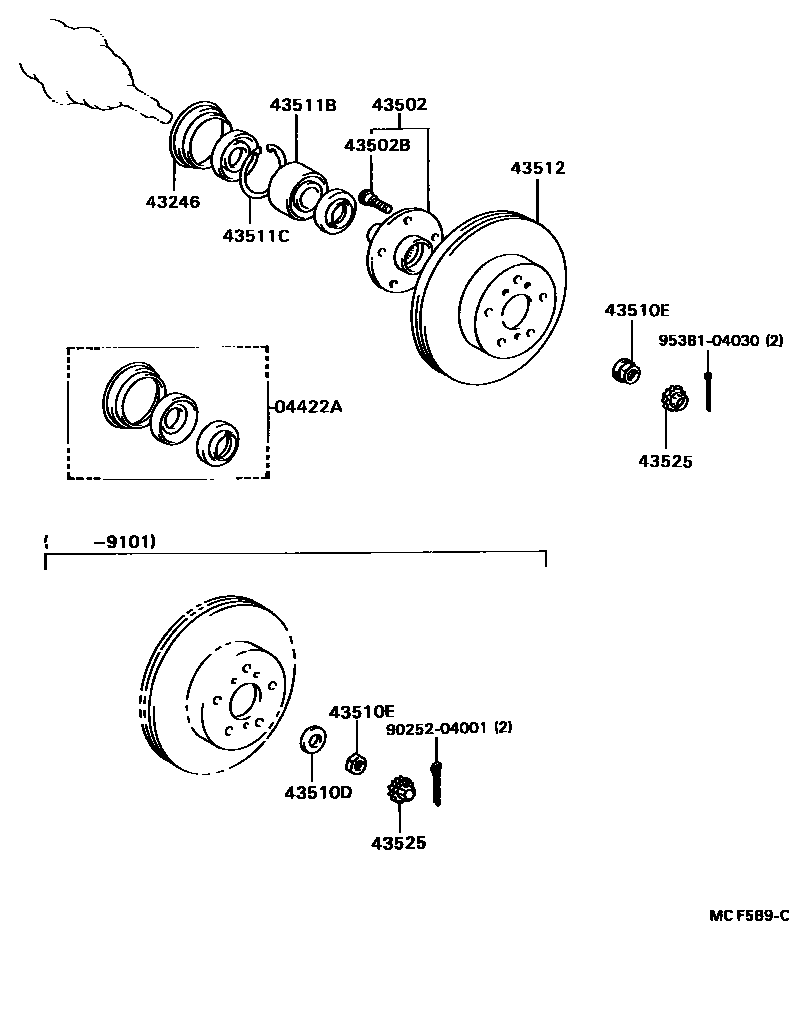 4303 — FRONT AXLE HUB