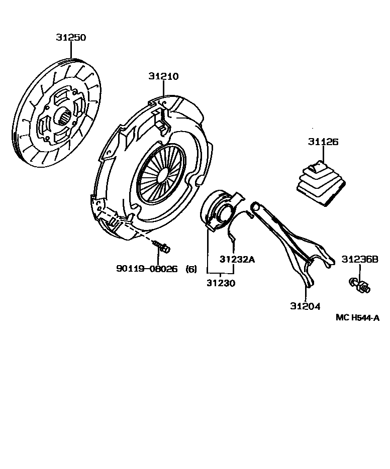 3101 — CLUTCH & RELEASE FORK