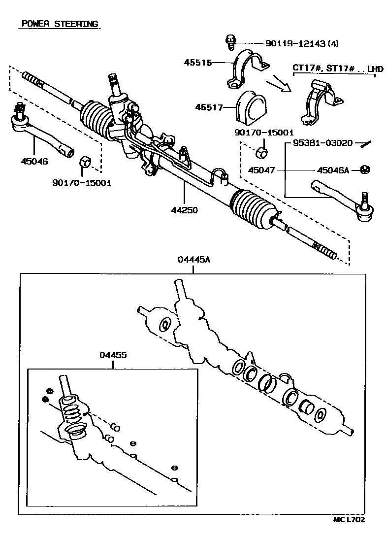 4505 — FRONT STEERING GEAR & LINK