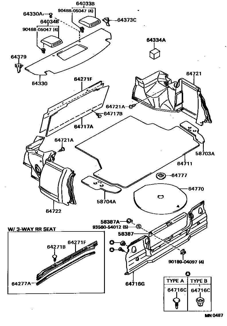 6403 — PACKAGE TRAY PANEL & LUGGAGE COMPARTMENT MAT
