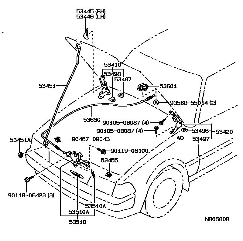 5303 — HOOD LOCK & HINGE
