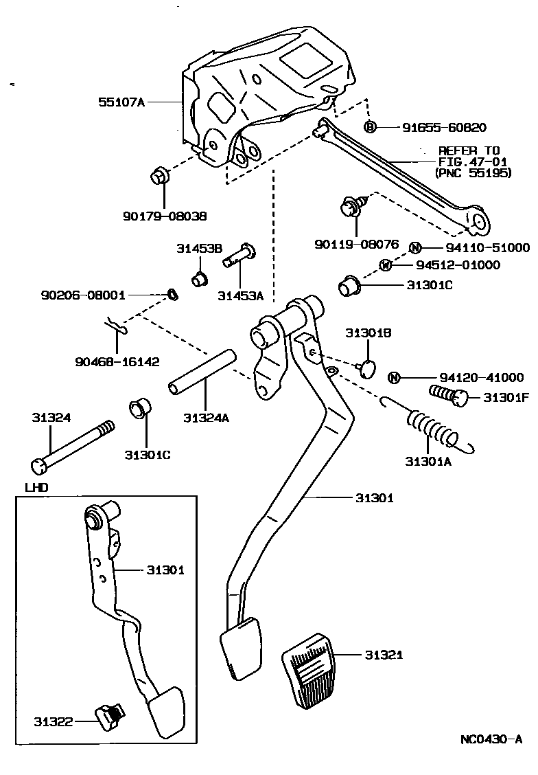3102 — CLUTCH PEDAL & FLEXIBLE HOSE