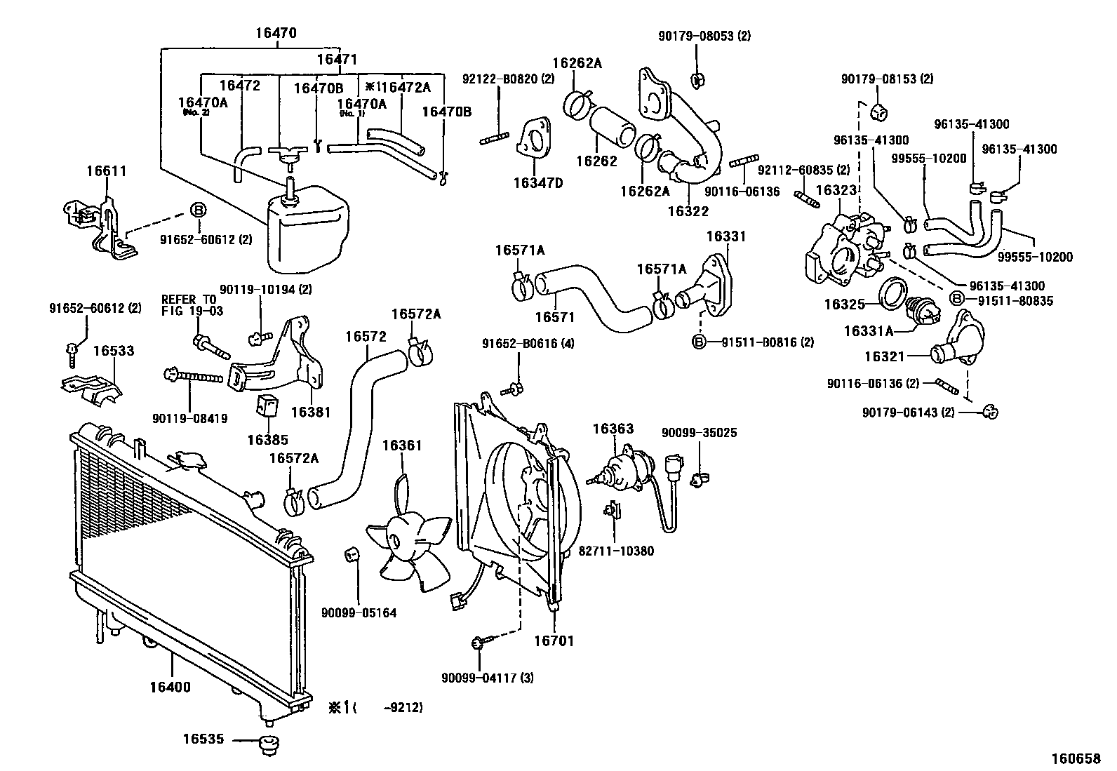 1603 — RADIATOR & WATER OUTLET