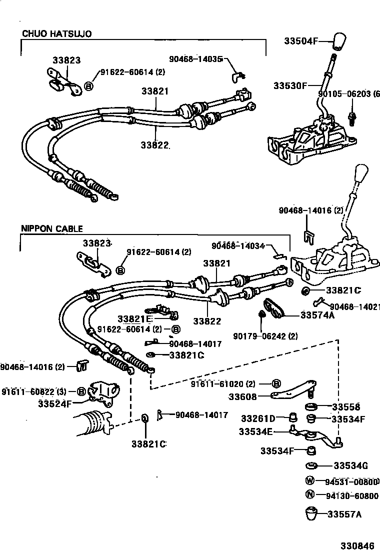 3312 — SHIFT LEVER & RETAINER