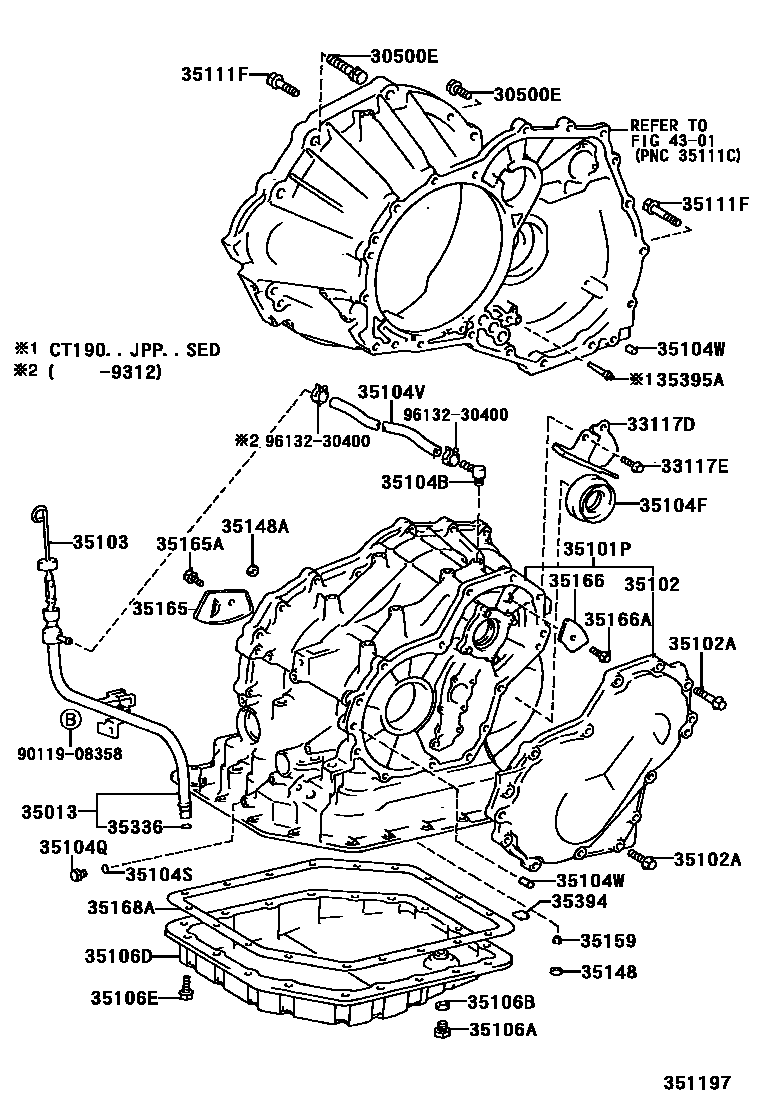 3503 — TRANSMISSION CASE & OIL PAN (ATM)