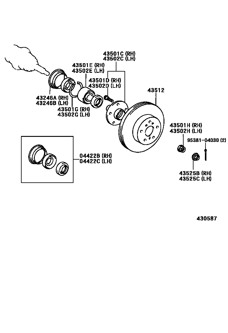 4303 — FRONT AXLE HUB