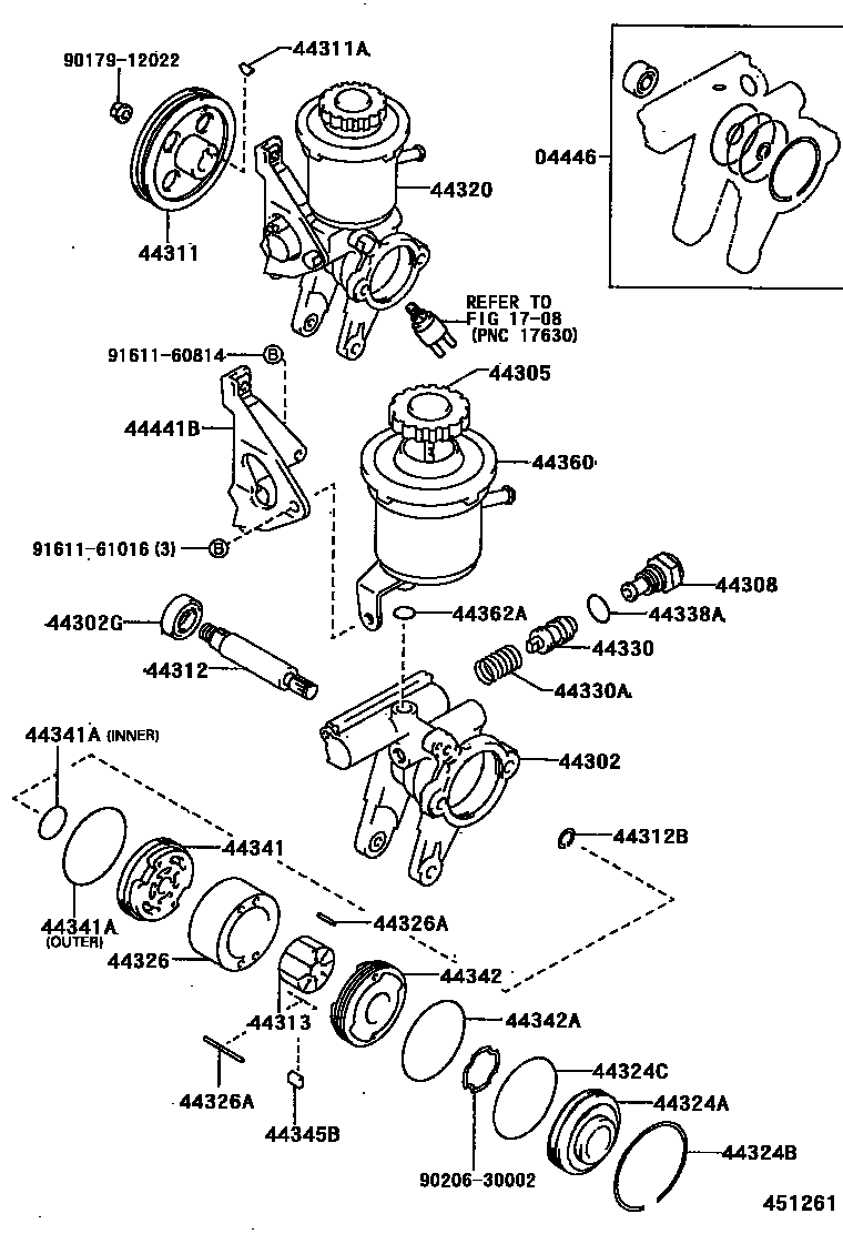 4502 — VANE PUMP & RESERVOIR (POWER STEERING)