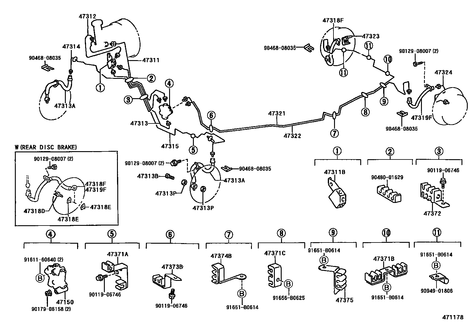 4708 — BRAKE TUBE & CLAMP